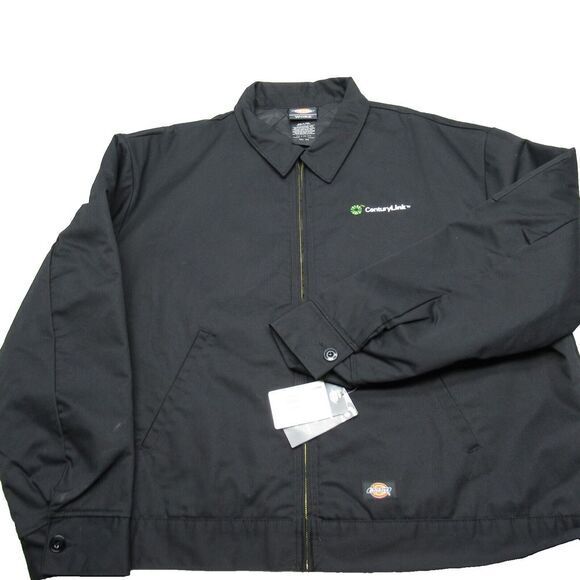 Dickies Other - Dickies Eisenhower Jacket Mens 2X Black Canvas Quilted Century Link Employee NEW